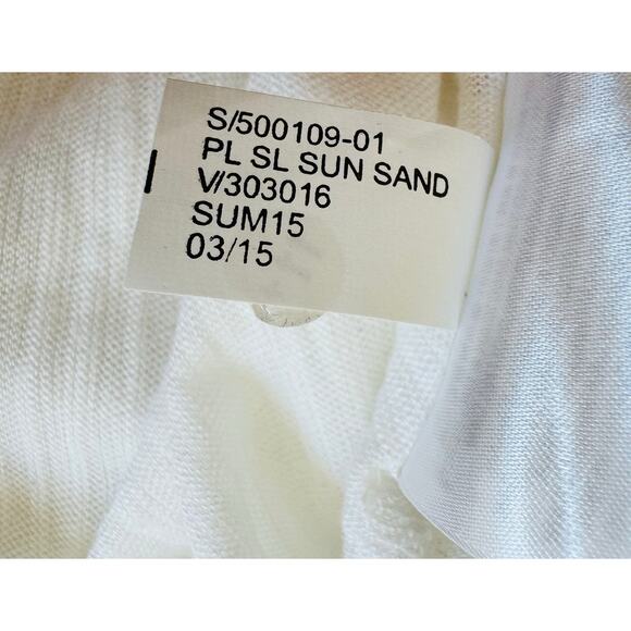 Banana Republic Womens Sun Sand Sail White Cotton Racerback Tank Top Large NEW - Picture 11 of 11